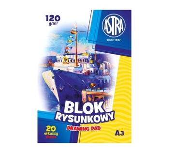 BLOK RYSUNKOWY A3 A'20 120G ASTRA