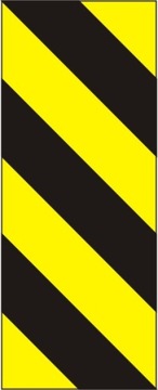 Znak drogowy U-9a U9a obiekty w skrajni odblask 1250/500