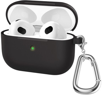 ETUI SILIKONOWE DO APPLE AIRPODS PRO 2 COVER CASE KARABIŃCZYK - BLACK