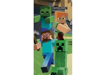 RĘCZNIK PLAŻOWY KĄPIELOWY CHŁOPIĘCY DZIEWCZĘCY BAWEŁNIANY 140X70 MINECRAFT