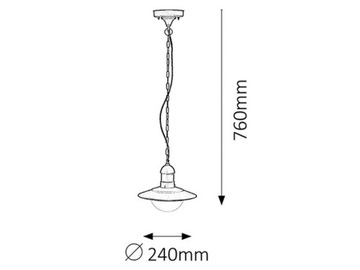 Уличный подвесной светильник OSLO 8717 Rabalux 24H