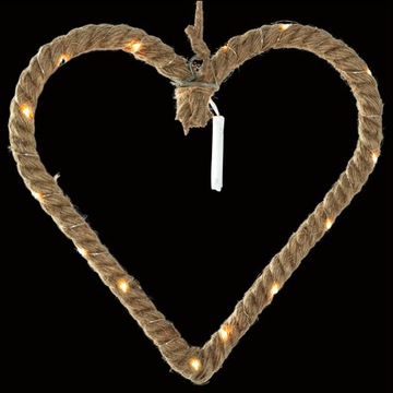 ZAWIESZKA LED OZDOBA ŚWIĄTECZNA NA OKNO SERCE