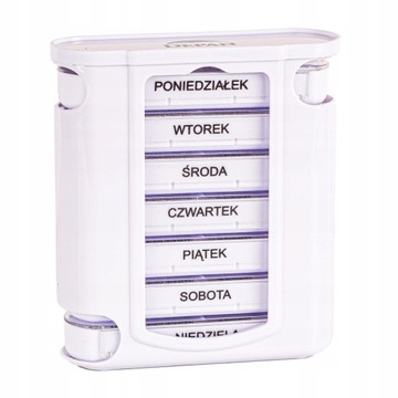 POJEMNIK KASETKA PUDEŁKO NA LEKI TABLETKI 7dni x 4