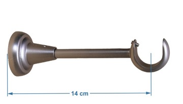 МЕТАЛЛИЧЕСКИЙ НАСТЕННЫЙ КАРКАС, одинарный fi25, хром