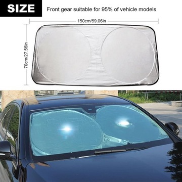 Składana osłona przeciwsłoneczna do samochodu, łatwa w przechowywaniu