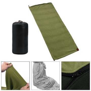 Аварийное одеяло из мягкого флиса для сна, темно-зеленое