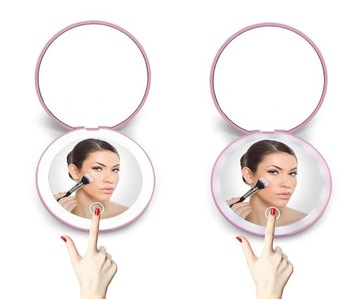 КАРМАННОЕ КОСМЕТИЧЕСКОЕ ЗЕРКАЛО со светодиодной подсветкой, для макияжа