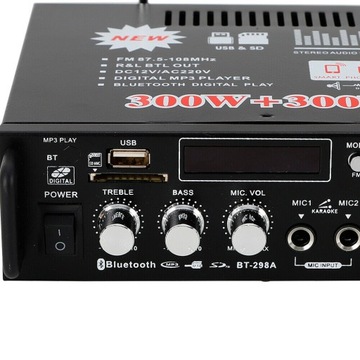УСИЛИТЕЛЬ СТЕРЕО BLUETOOTH УСИЛИТЕЛЬ USB FM