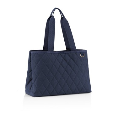 TORBA na RAMIĘ L Rhombus Midnight Gold Classic Shopper Reisenthel