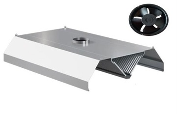 Okap Centralny skrzyniowy 250x120x40 Filtry Wentylator WYCIĄG