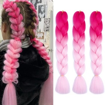 СИНТЕТИЧЕСКИЕ ИСКУССТВЕННЫЕ ВОЛОСЫ ДЛЯ КОС БОКС BRITISH PINK OMBRE B40