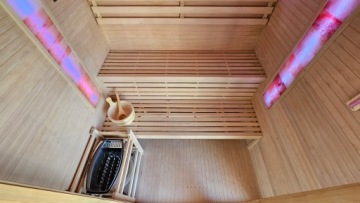 Финская сауна Modern 420 LED Соляная стена (8кВт)