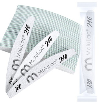 100 шт. пилочка для ногтей MaluLac Zebra 180 240 БЕЗОПАСНАЯ УПАКОВКА