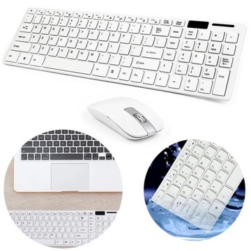 ZESTAW MYSZKA I KLAWIATURA CICHA BEZPRZEWODOWA PC MYSZ SLIM DO LAPTOPA TV