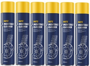 6x MANNOL MONTAGE ZMYWACZ DO HAMULCÓW TARCZ 9672 600ML