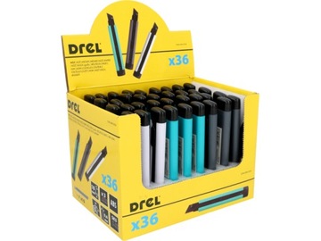 Нож ДРЭЛ со сломанным лезвием 18 мм БЕСПЛАТНО 3x SK5 черный клинок