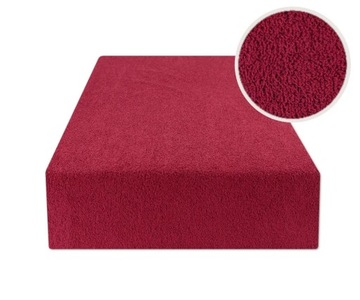 Prześcieradło z gumką 200x220 FROTTE Bordo