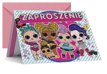 ZAPROSZENIE URODZINOWE LOL Surprise ZAPROSZENIA