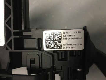 AUDI A3 8V PŘEPÍNAČ KOMBINOVANÝ PAVOUK MINCE 8V0953502B 8V0953521EH