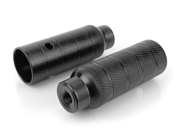 Pegi podpórki do roweru BMX -110 mm x 38 mm - gwint 3/8 - czarne