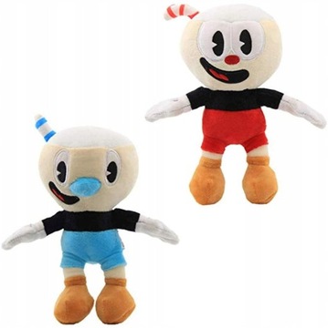 2 szt Cuphead i Mugman pluszowe zabawki
