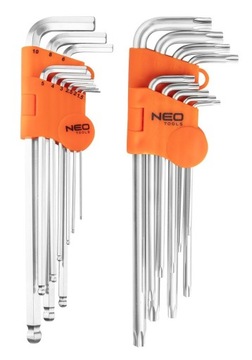 Шестигранные ключи с шаровой головкой, набор из 9 штук.