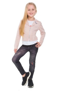 Замшевая куртка для девочки, размер 140.