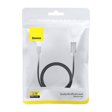 УДЛИНИТЕЛЬ BASEUS КАБЕЛЬ-АДАПТЕР USB 3.0 «ПАПА-МАМА», 5 Гбит/с, 1 м