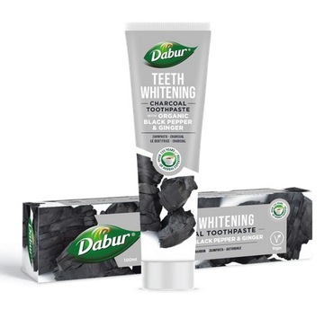 Pasta Do Zębów Wybielająca Węglowa Z Pieprzem I Imbirem 100 Ml - Dabur
