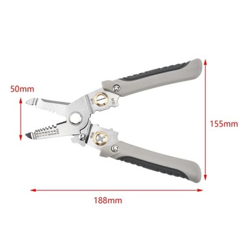 Wielofunkcyjny ściągacz izolacji z nożem bocznym