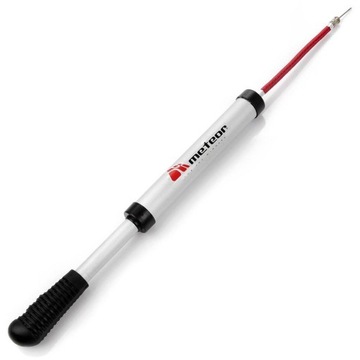 Aluminiowa Pompka z wężykiem Meteor nożna ręczna koszykówka siatkówka