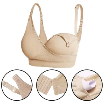 Бесшовный бюстгальтер для беременных и кормящих мам, широкие размеры