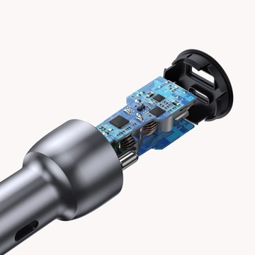Автомобильное зарядное устройство Ugreen USB/Type C QC 3.0 PD 36W 3A Серый