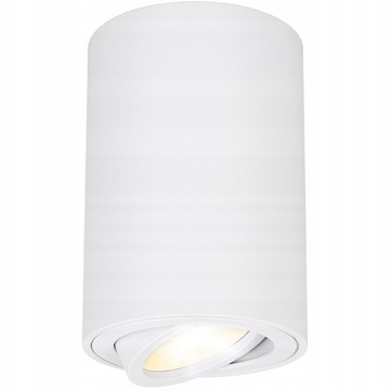 Oprawa halogenowa natynkowa Tuba LED GU10 RUCHOMA biała sufitowa SPOT