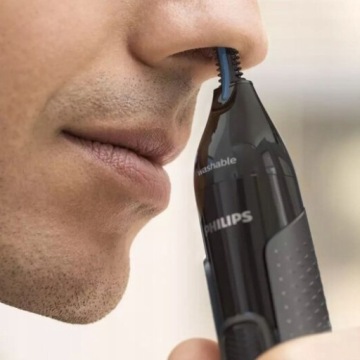PHILIPS ВОДОНЕПРОНИЦАЕМЫЙ ТРИММЕР ДЛЯ НОСА БОРОДЫ БРОВЕЙ ВОЛОС ЛИЦА + ЧЕХОЛ