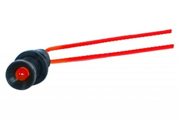 Lampka kontrolna z przewodem fi 5mm 24V czerwony