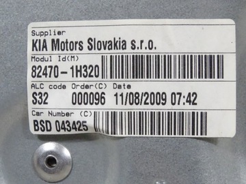 MECHANIZMUS ZVEDÁK OKNO MOTOREK LEVÝ PŘEDNÍ KIA PRO CEED I 3D 07-2012 EU
