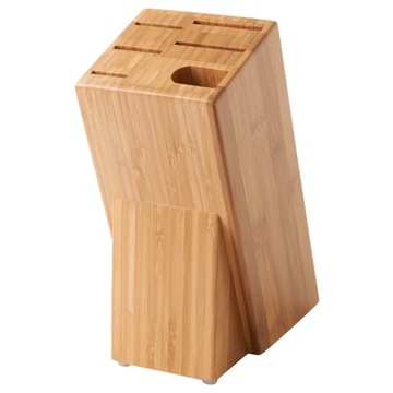 IKEA blok na noże HYVLA bambus 10x25cm na 5 noży