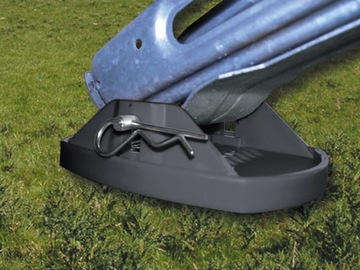 Опорная пластина для ног прицепа, шайбы Berger 4 шт. с металлическим штифтом.