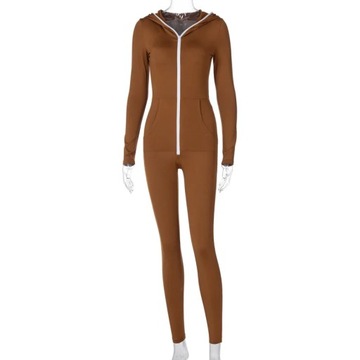 Sibybo Autumn Winter Hoodie Jumpsuit Romper Women