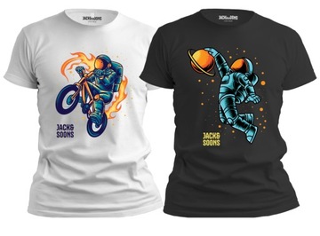 T-shirt Koszulka Męska zestaw 2 sztuk Jack&Soons komplet 2 opakowania, 5XL