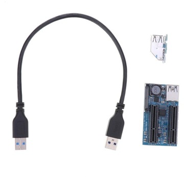 Karta rozszerzenia karty graficznej z zasilaniem PCI E X1 do X4 Kabel USB 3.0