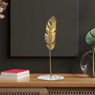 Металлическая статуэтка в форме листа Перо в форме листа 25,5 см