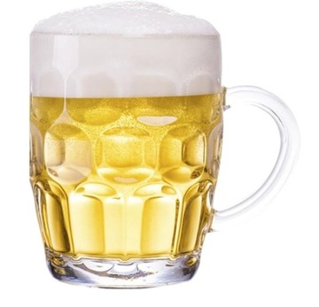 Kufel szklany do piwa beczka ASTRA 500ml GRUBE SZKŁO Grill Mecz