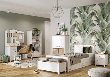 прикроватная тумба СО-07 СТОР белый + дуб наш