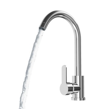 СТОЯЩИЙ ХРОМИРОВАННЫЙ КУХОННЫЙ Смеситель, ОДНА РУЧКА, ДЛЯ МОЙКИ, ВРАЩАЮЩИЙСЯ КРАН RAYA