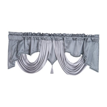 Kieszeń na pręt Valance Oddychająca zasłona okienna Panel Poziomy okien Decor Szary