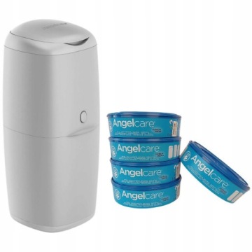 ANGELCARE контейнер кошик для підгузків сірий + 5 вкладишів