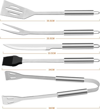СТАЛЬ Набор для барбекю, аксессуары, столовые приборы для барбекю, посуда 33в1 + XL КОРПУС