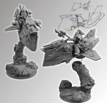 Figurka SF Roman Legionary on Jet Bike +Podstawka 28mm Scibor 28SF0102 W40K